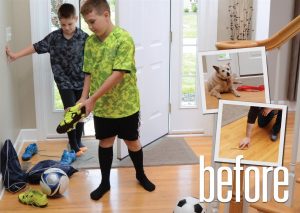 two boys came home from a game befor pic